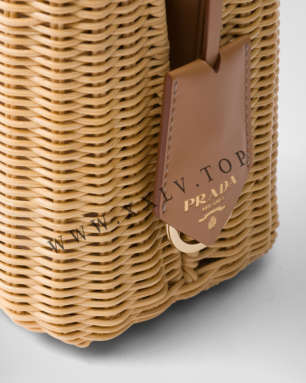 Mini wicker and leather Prada Panier bag - Image 4