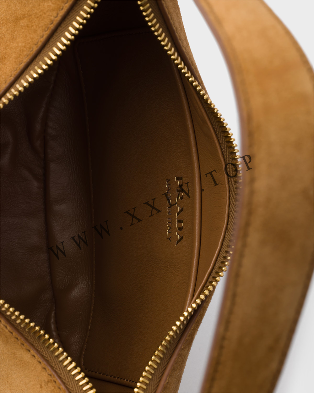 Prada Arqué suede shoulder bag 1BC194 - Image 3