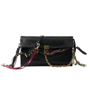 Prada Soft Sound large leather shoulder bag with charms