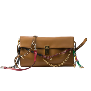 Prada Soft Sound large leather shoulder bag with charms