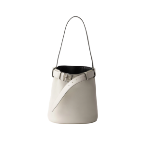 Prada Buckle leather bucket bag with belt
