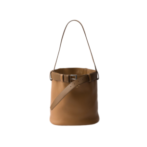 Prada Buckle leather bucket bag with belt