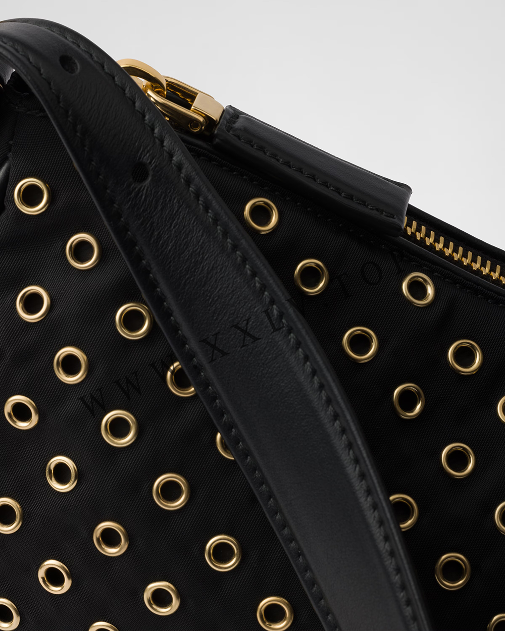 Prada Aimée large Re-Nylon shoulder bag with grommet detail - Image 5