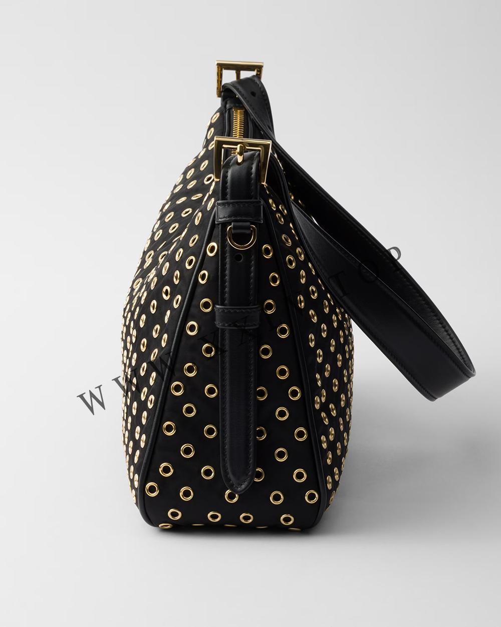 Prada Aimée large Re-Nylon shoulder bag with grommet detail - Image 3