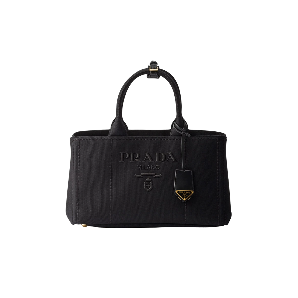 Prada Jardinière large cotton canvas handbag