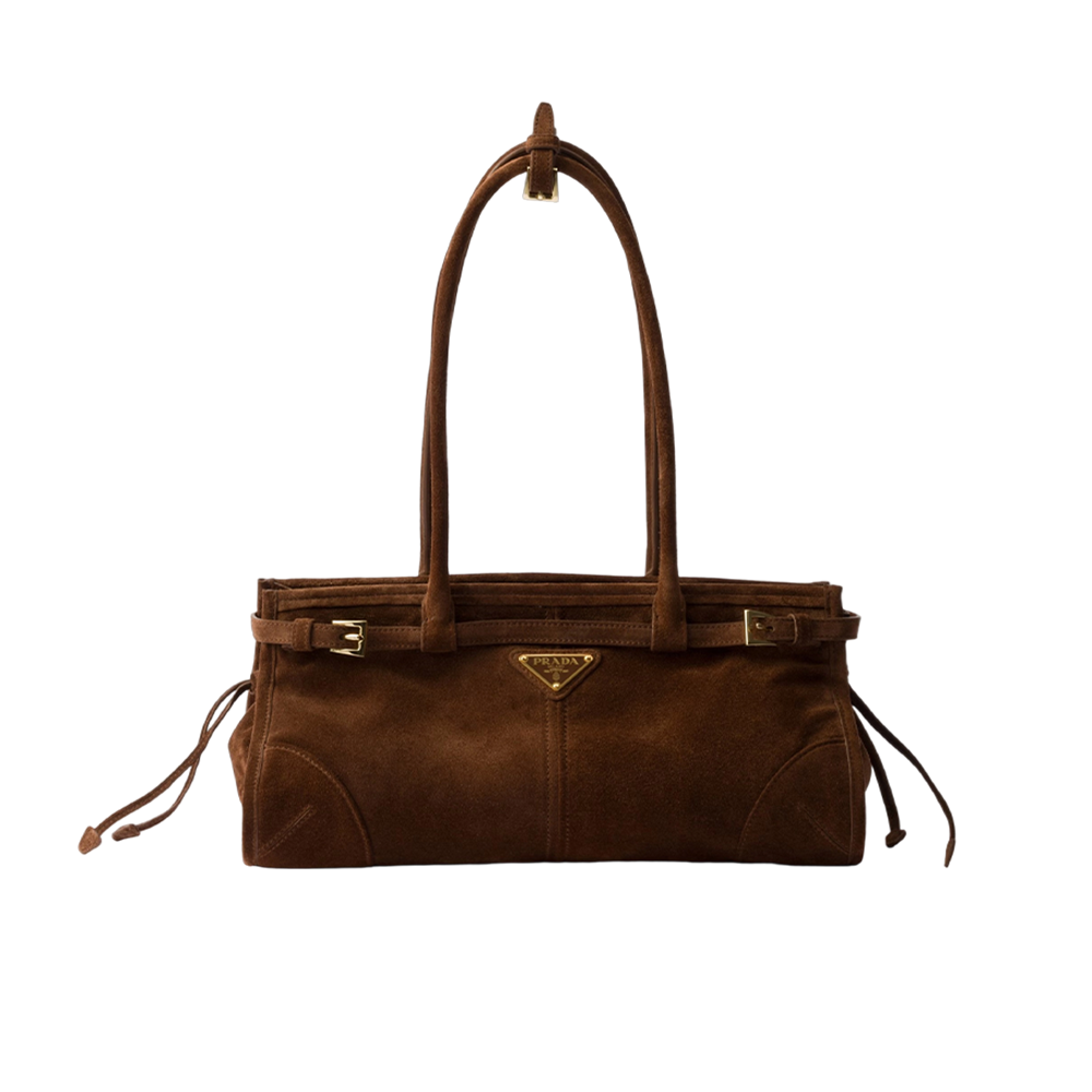 Prada Bonnie medium suede handbag