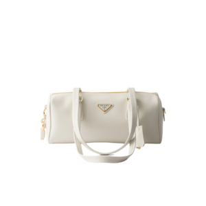 Medium leather top-handle bag with padlock