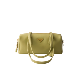 Medium leather top-handle bag with padlock
