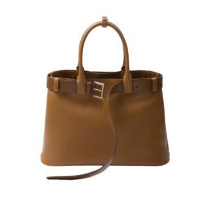 Prada Buckle large leather handbag with belt