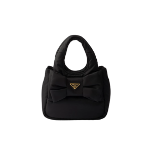 Padded Re-Nylon mini-bag with bow