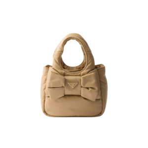 Padded Re-Nylon mini-bag with bow