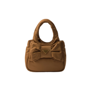 Padded Re-Nylon mini-bag with bow