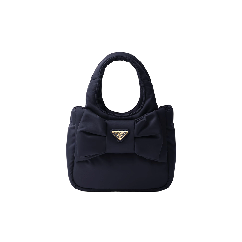 Padded Re-Nylon mini-bag with bow