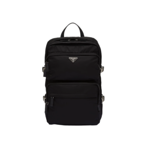 Re-Nylon and Saffiano leather backpack