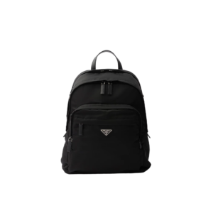 Re-Nylon and Saffiano leather backpack