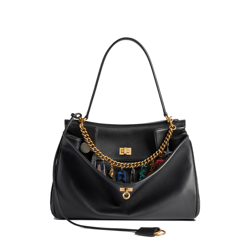 Women's Rodeo Handbag Medium With Ny Souvenirs Charms in Black