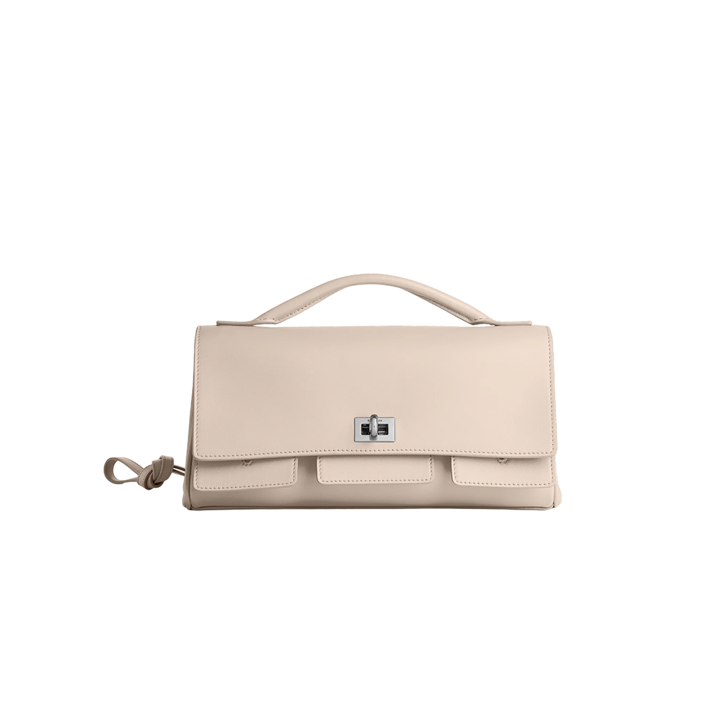 Women's Bel Air Clutch On Strap Small in Almond