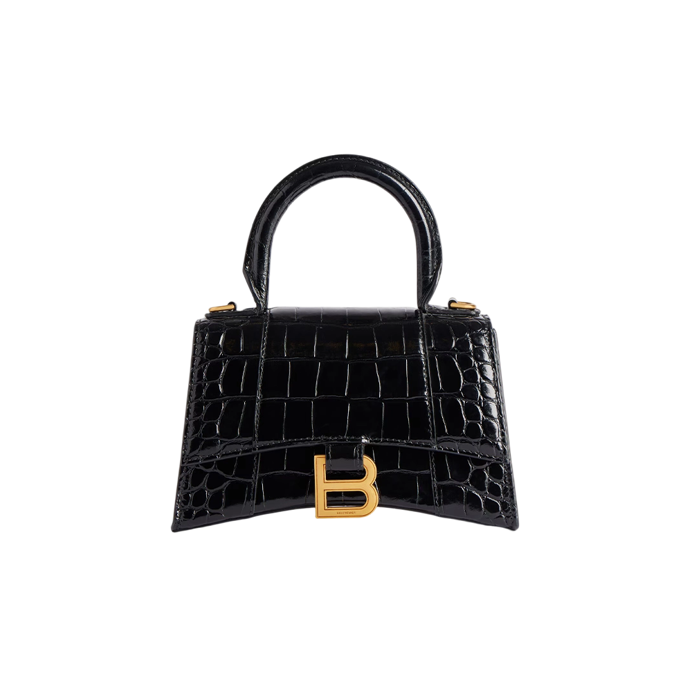 Women's Hourglass Handbag Xs in Black