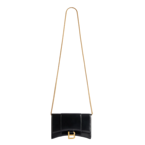 Women's Hourglass Wallet On Chain in Black