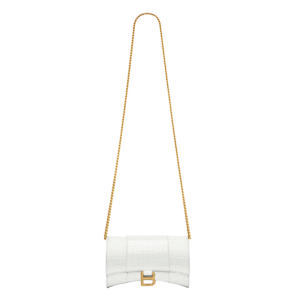 Women's Hourglass Wallet On Chain in White
