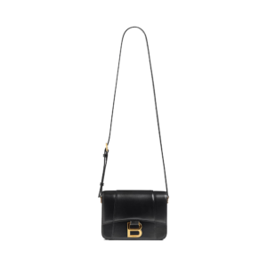 Women's Hourglass Flap Bag Small in Black