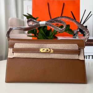 HERMES KELLY ELAN VEAU MADAME ETOUPE SILVER HARDWARE (28*15*5cm)