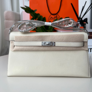 HERMES KELLY ELAN VEAU MADAME ETOUPE SILVER HARDWARE (28*15*5cm)
