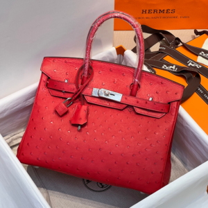 Birkin 25 (25*13*20cm)Pure hand work Ostrich skin 30#35#40#all support customization