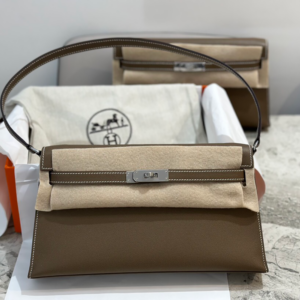 HERMES KELLY ELAN VEAU MADAME ETOUPE SILVER HARDWARE (28*15*5cm)