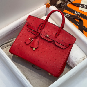 Birkin 25 (25*13*20cm)Pure hand work Ostrich skin 30#35#40#all support customization
