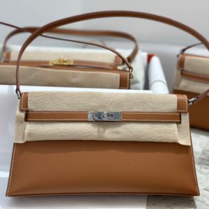 HERMES KELLY ELAN VEAU MADAME ETOUPE SILVER HARDWARE (28*15*5cm)