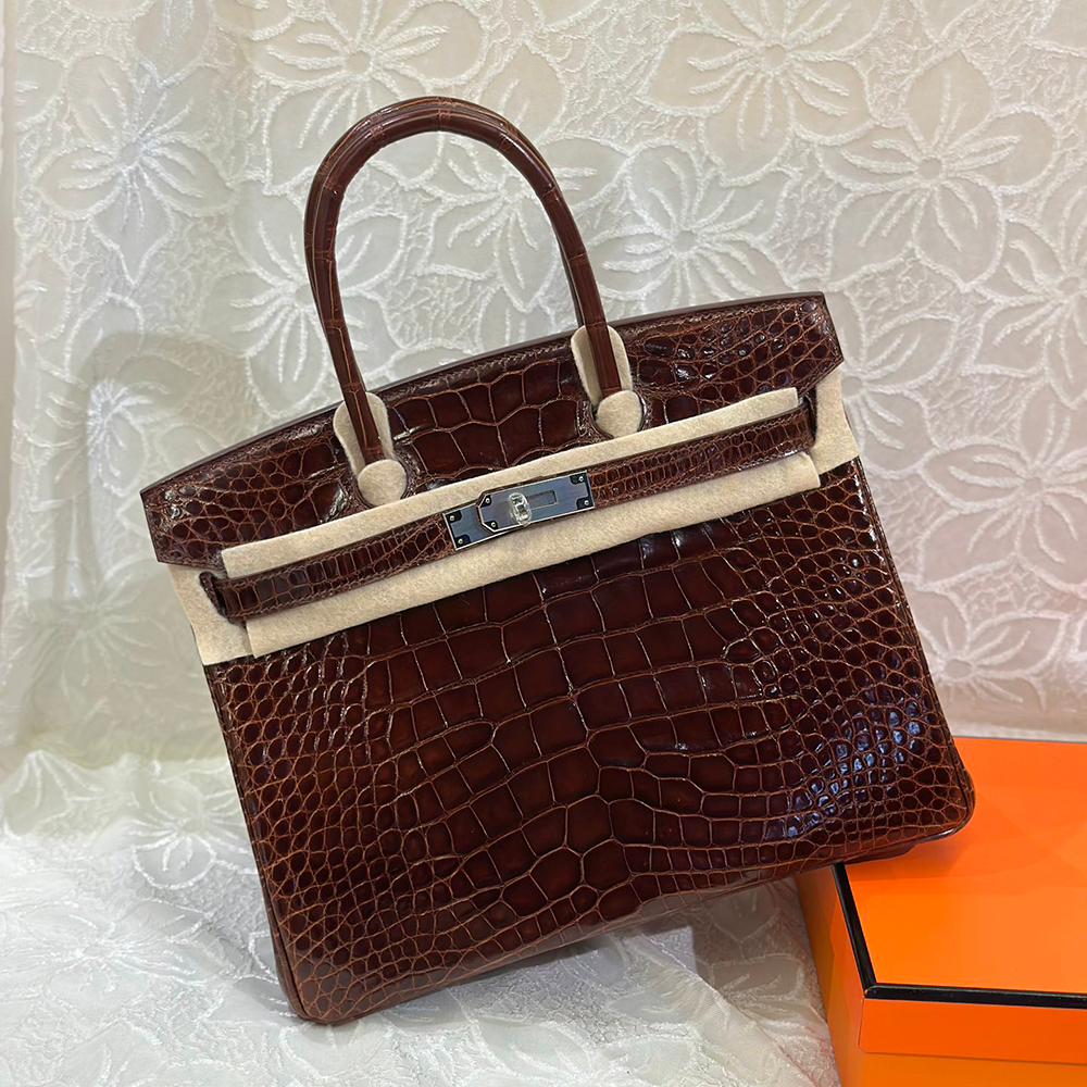 Birkin 30*22*16cm Pure hand work American alligator skin 25#35#40#all support customization