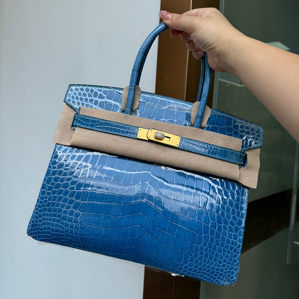 Birkin 30*22*16cm Pure hand work American alligator skin 25#35#40#all support customization