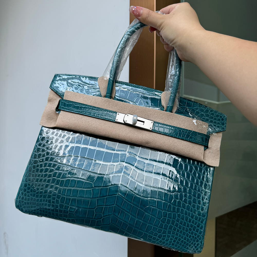 Birkin 30*22*16cm Pure hand work American alligator skin 25#35#40#all support customization