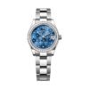 rolex datejust 31 blue floral motif diamond dial ladies watch (top quality)