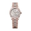 rolex datejust 31 silver floral motif dial women’s watch (top quality)
