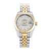 rolex datejust 179173 yellow gold & diamond silver dial