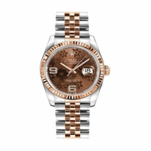 rolex datejust 116231 0105 chocolate floral dial 36mm (top quality)
