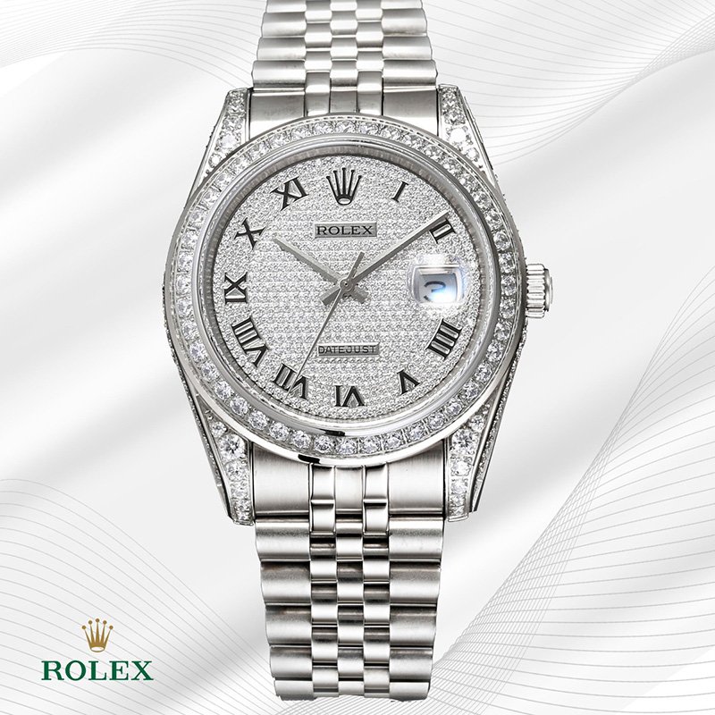 rolex journal 41mm calibre 3255 over 2000 diamonds