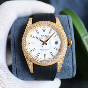 rolex journal 41mm calibre 3255 over 800 diamonds