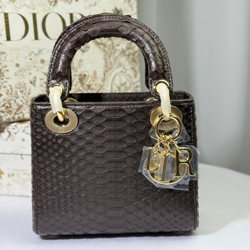 mini lady dior bag (python leather)