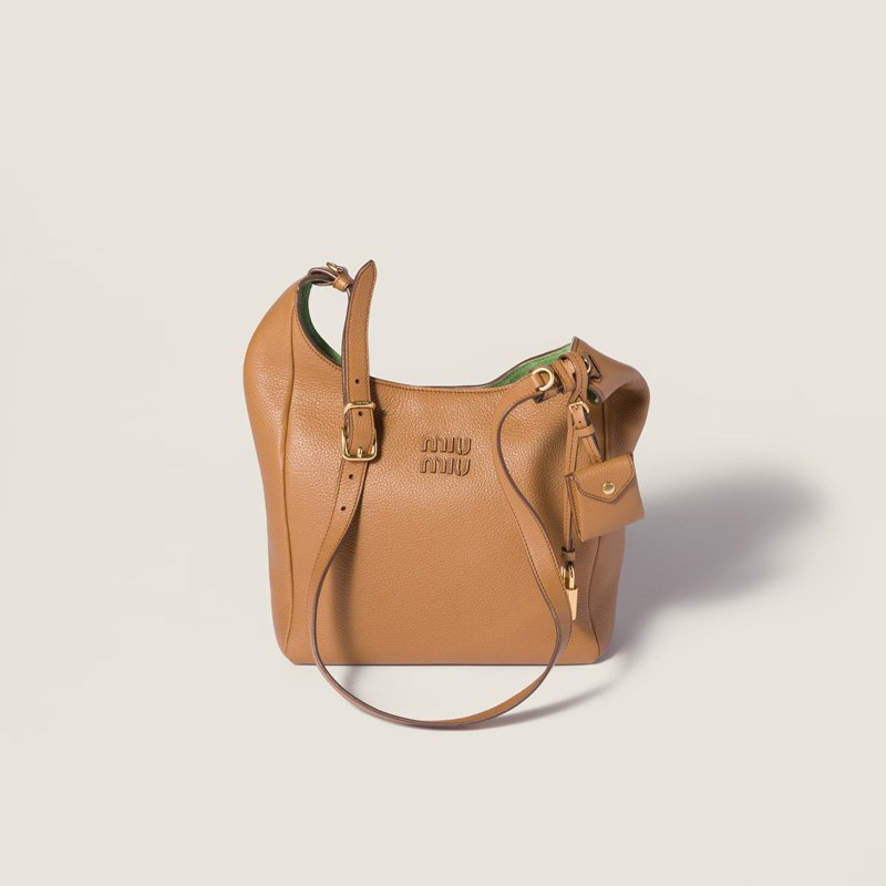 Leather bucket bag
