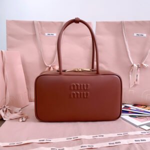 Beau leather top-handle bag