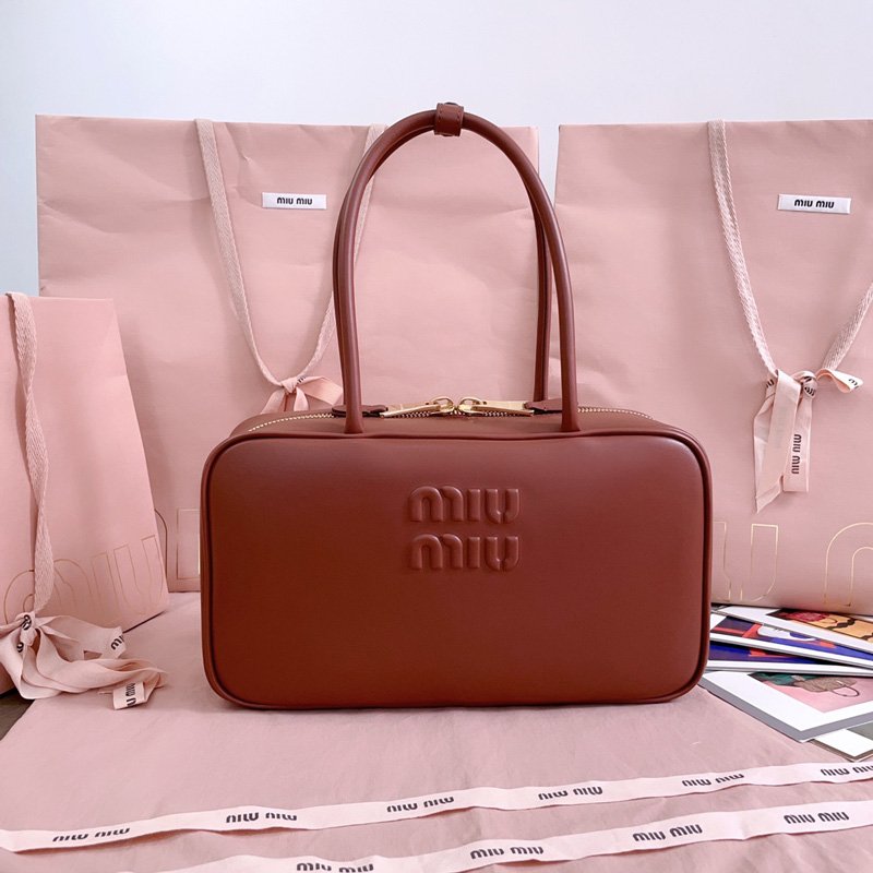 Beau leather top-handle bag