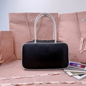 Beau leather top-handle bag
