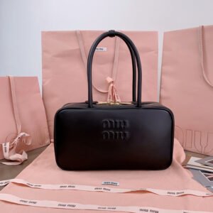 Beau leather top-handle bag