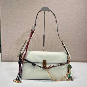 Prada Soft Sound large leather shoulder bag with charms