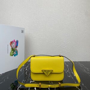 Saffiano leather flap shoulder bag