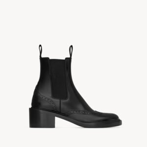 booties in smooth leather
