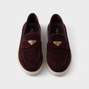 Brushed leather loafers